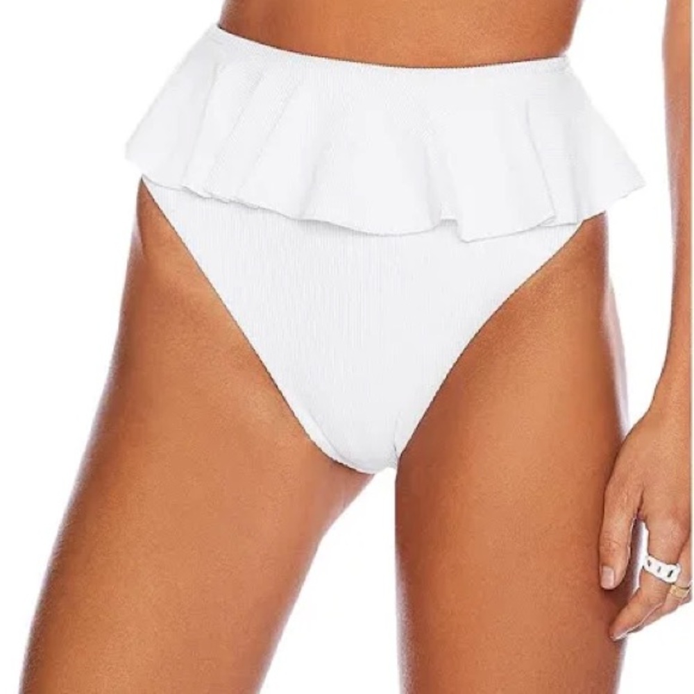 Beach Riot Daisy Bikini Bottom - white/ivory